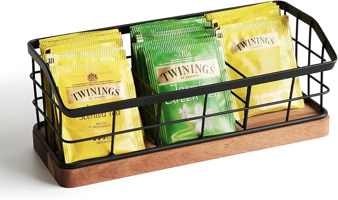 WILDMOS Tea Bag Organizer, Iron Wire Basket by WILDMOSENJOYYOURHOME