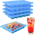 4 Pack Mini Ice Cube Trays for Freezer-Easy Release & Stackable