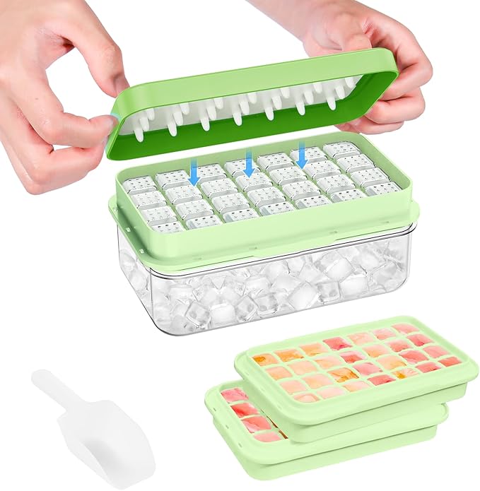 PHINOX Ice Cube Tray With Lid and Bin, Ice Trays by PHINOX