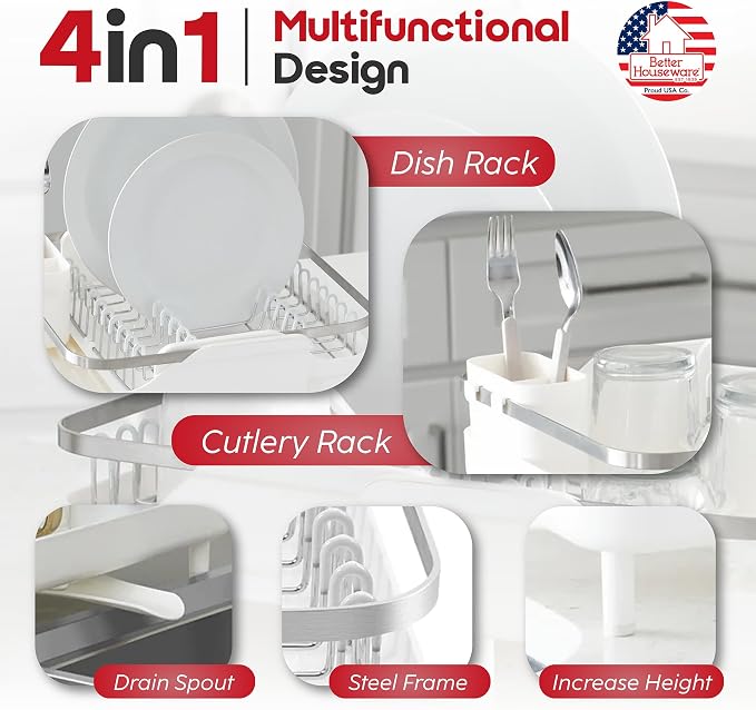 Better Houseware Expandable Dish Drying Rack - Image 3