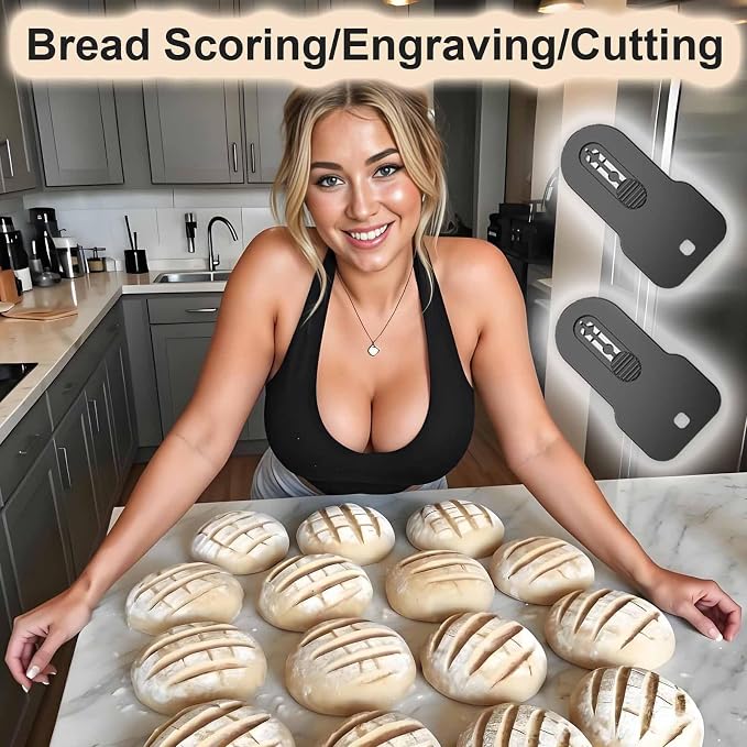 2-Pack Magnetic Retractable Bread Lame Scorer, Sourdough Scoring Knife Tool - Image 5