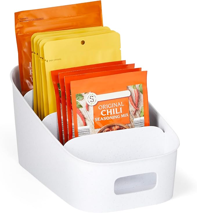 YouCopia ShelfBin Packet Organizer, 4-Tier Stairstep Raised Divided Bin by YouCopia