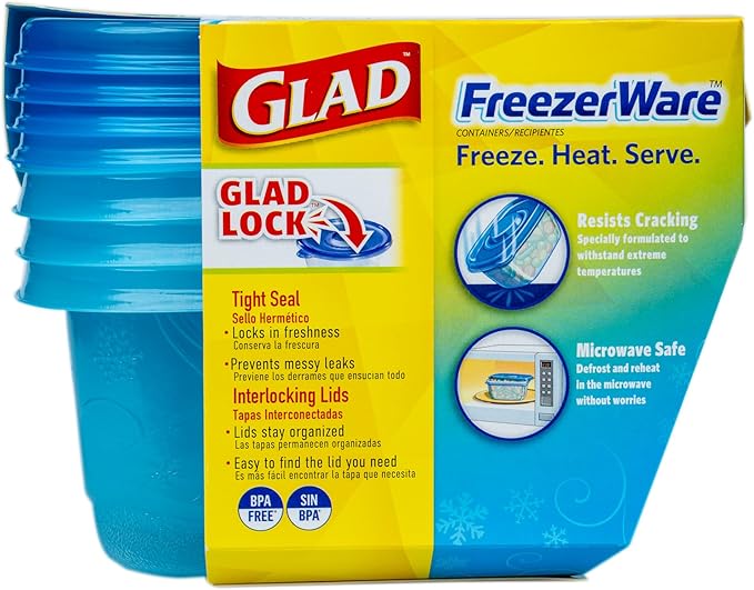 Glad GladWare FreezerWare Food Storage Containers - Image 6