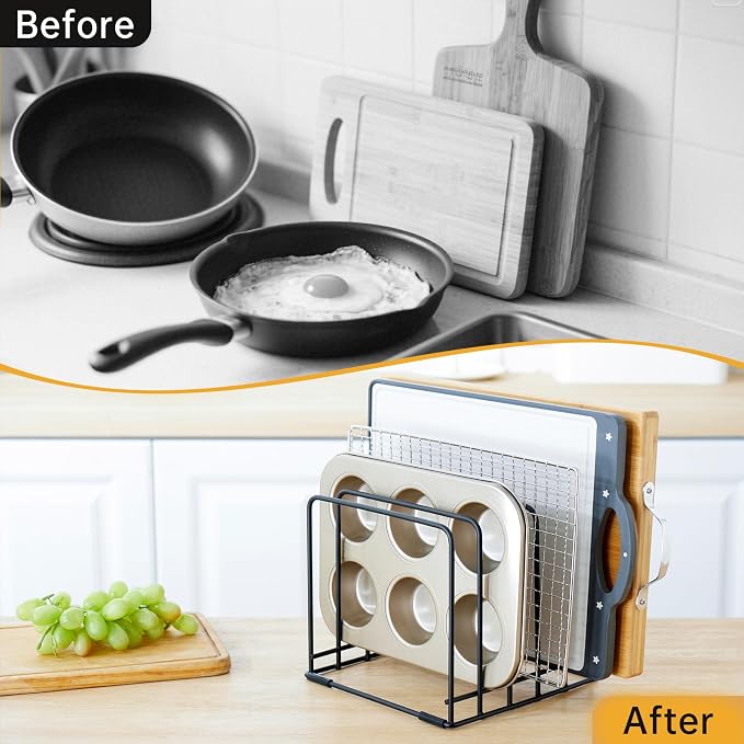 2-Pack 5-Tier Cutting Board Holder, Kitchen Cabinet Organizer Holder, - Image 5