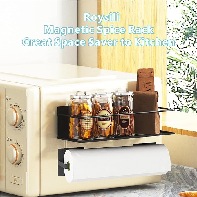 Magnetic Spice Rack For Refrigerator, Space Saving Magnetic Shelf For Fridge - Image 5