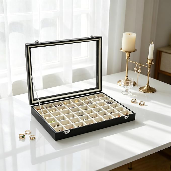 Stratalife Jewelry Organizer 48 Grid Jewelry Tray - Image 5