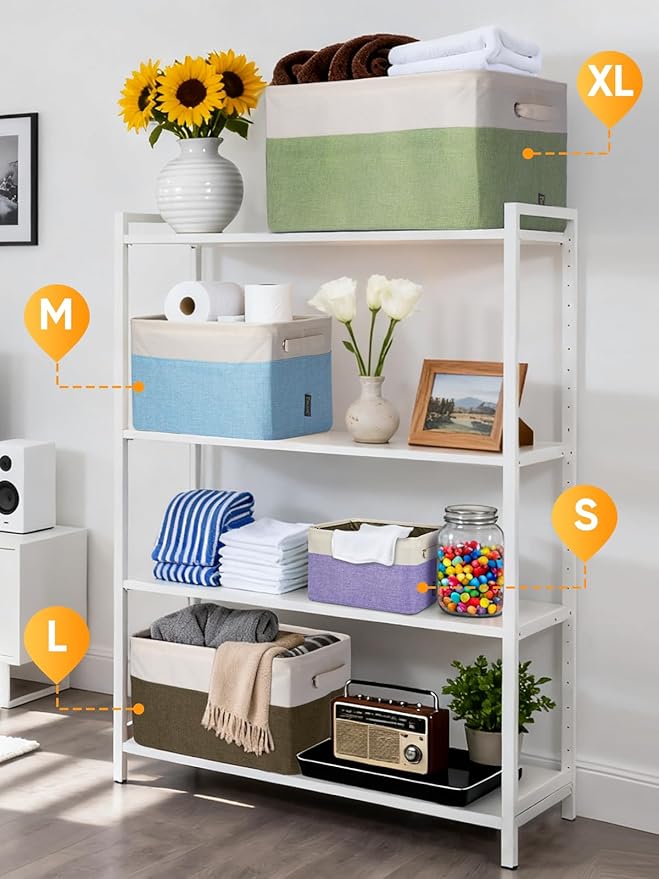 BALEINE 3 Pack Fabric Closet Storage Bins - Image 4
