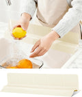 Kitchen Sink Splash Guard 23" 18" 30" Self-Draining Silicone Water Guard by Akrelyan