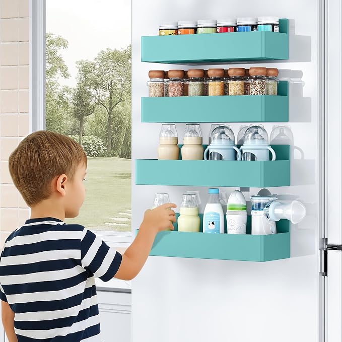Mystozer Magnetic Spice Rack for Refrigerator, Kitchen Organizer and Storage - Image 5