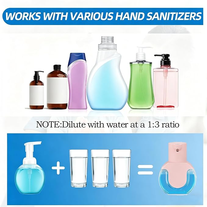 2Pack Automatic Soap Dispenser Touchless, Rechargeable Foaming Soap Dispenser - Image 3