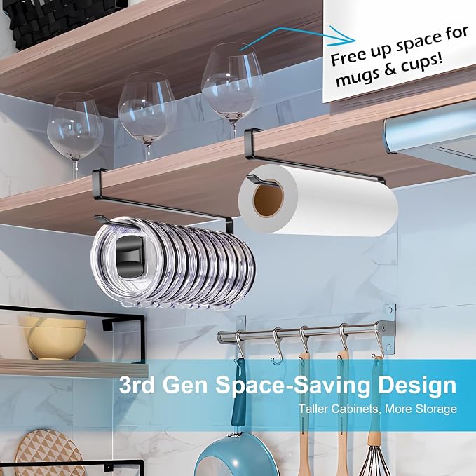 4Pack Tumbler Lid Organizer for Corner Cabinets, Space-Saving Cup Holder - Image 3