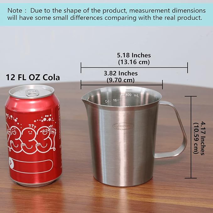 Newness Stainless Steel Measuring Cup, Metal Measuring Cup - Image 7