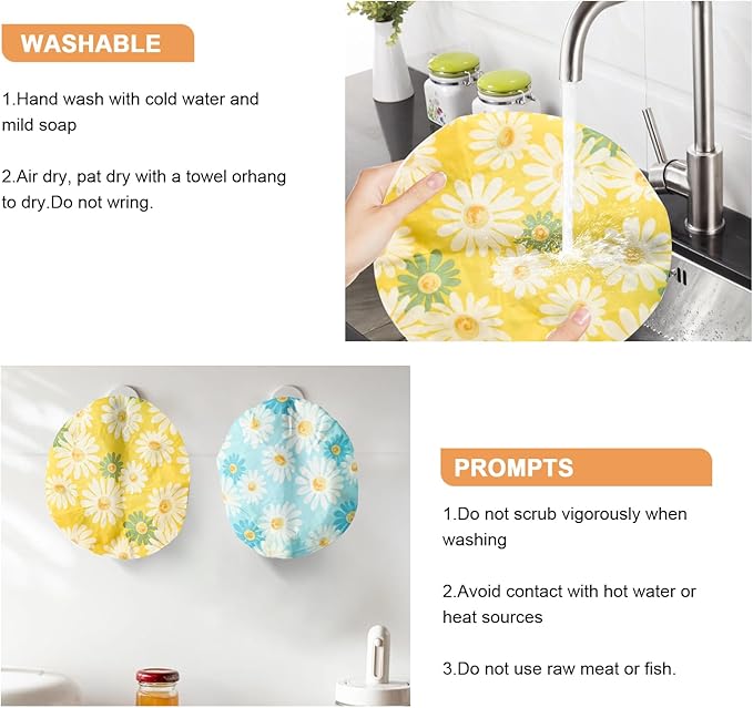 2Pcs Reusable Bowl Covers for Bread Proofing - Image 7
