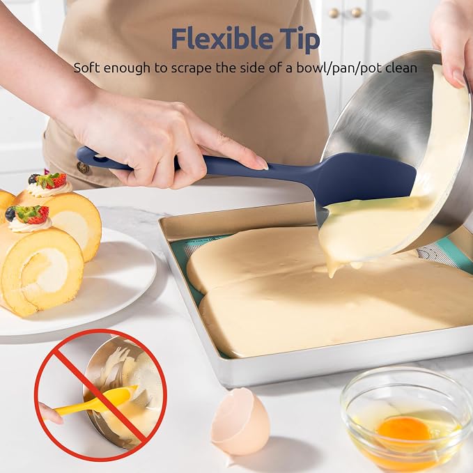 U-Taste Silicone Spoon Spatula Set, 600ºF High Heat Resistant Food Grade - Image 4