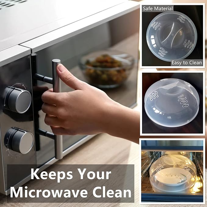 Microwave Splatter Cover for Food Large Microwave Plate Food Cover - Image 2