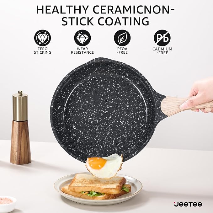 JEETEE 36Pcs Pots and Pans Set Non Stick, Cookware Set Non toxic Kitchen - Image 5