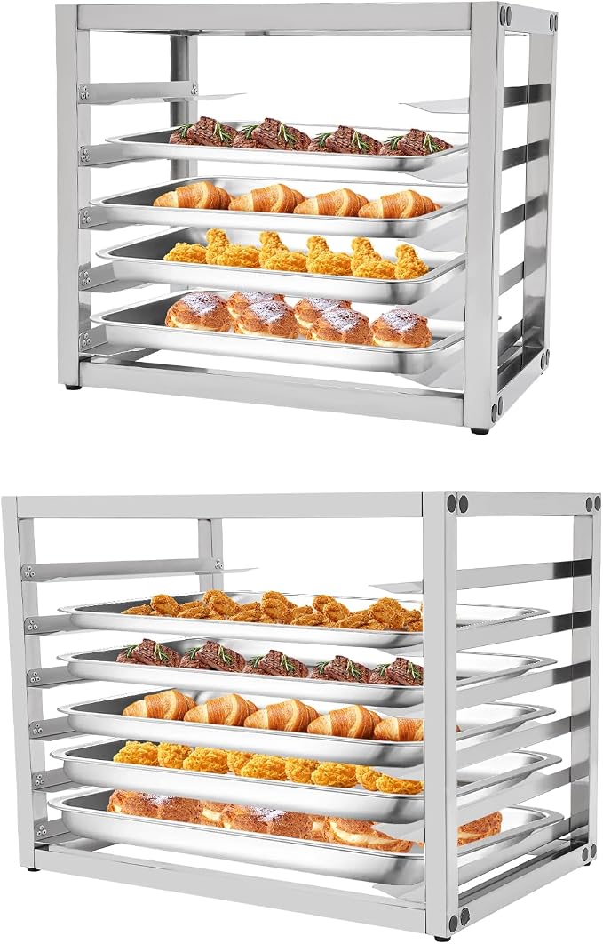 5 Tier Bun Pan Rack, Aluminum Bakery Rack by HinLIaDa