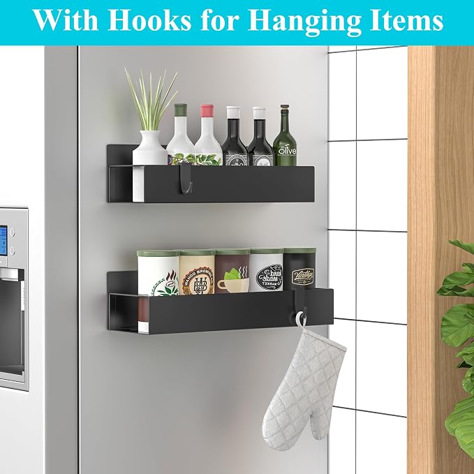 HuggieGems 2 Pack Magnetic Spice Storage Rack Organizer - Image 2