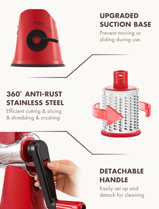 GDL Rotary Cheese Grater Hand Crank - Image 6