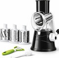 Manual Rotary Cheese Grater for Kitchen, Vegetable Slicer, 3-in-1 Hand Crank by Unknown