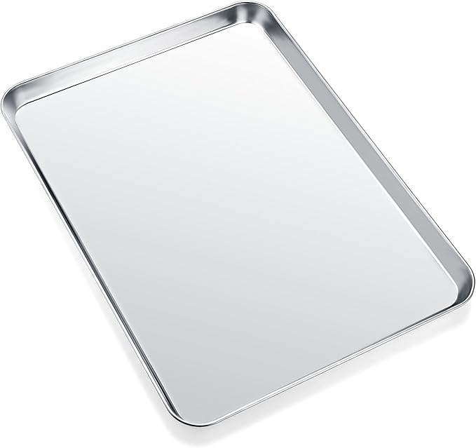 Cookie Sheets for Baking, Stainless Steel Baking Sheet Baking Pan Tray by Zacfton
