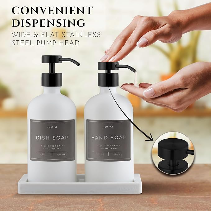 Glass Soap Dispenser Set of 2 - Image 4