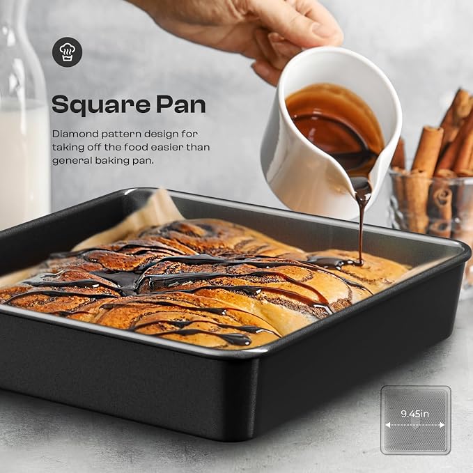 Nonstick Baking Pans Set, 8-Piece Stackable Bakeware Sets, Non-Toxic Oven Pan - Image 7