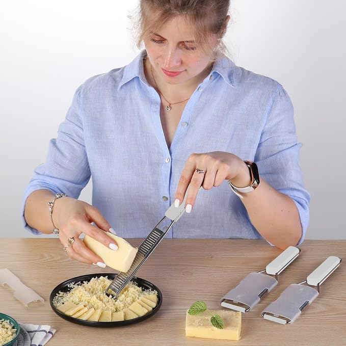 Cambom Cheese Grater Citrus Zester Lemon Zester Pack of 3-304 Stainless Steel - Image 6