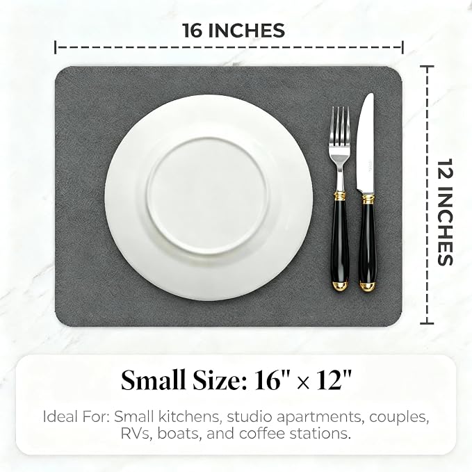 Dish Drying Mat Super Absorbent – 16" x 12" Coffee Mat - Image 8