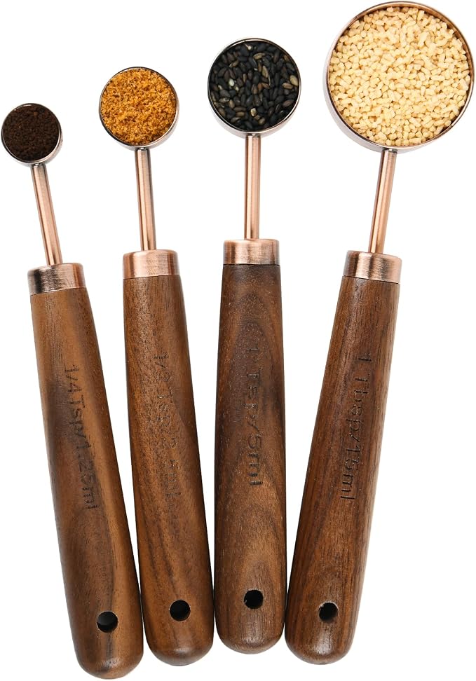 Copper Measuring Cups & Spoons Set 8, Stainless Steel Measuring Cups and Spoons - Image 5