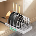 Lozovin Pull Out Pots and Pans Organizer Under Cabinet, Sliding Lid Holder and by Lozovincablemanagementtray