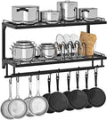 CHOEZON Pot Rack, Wall Mounted Pan Holder, 2-Tier Pot and Pan Organizer by Choezon