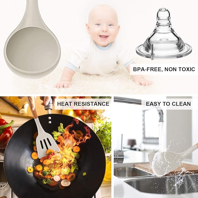 MIBOTE Silicone Cooking Kitchen Utensils Set - Image 6