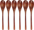 Wooden Spoons, 6 Pieces 9 Inch Wood Soup Spoons by ADLORYEA