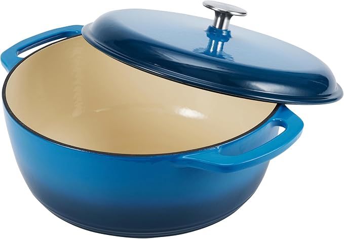 Amazon Basics Enameled Cast Iron Dutch Oven Pot - Image 2