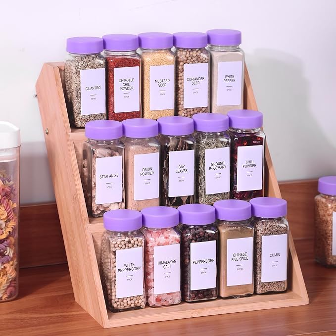 48 Glass Spice Jars with Labels, Spice Jar Set, 4oz Spice Containers, Seasoning - Image 4