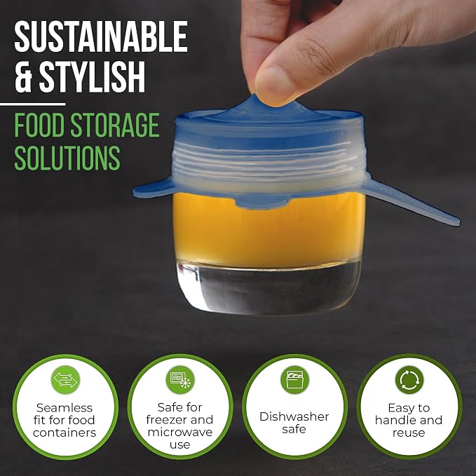 Reusable Silicone Stretch Lids for Food Storage in Fridge - Image 6