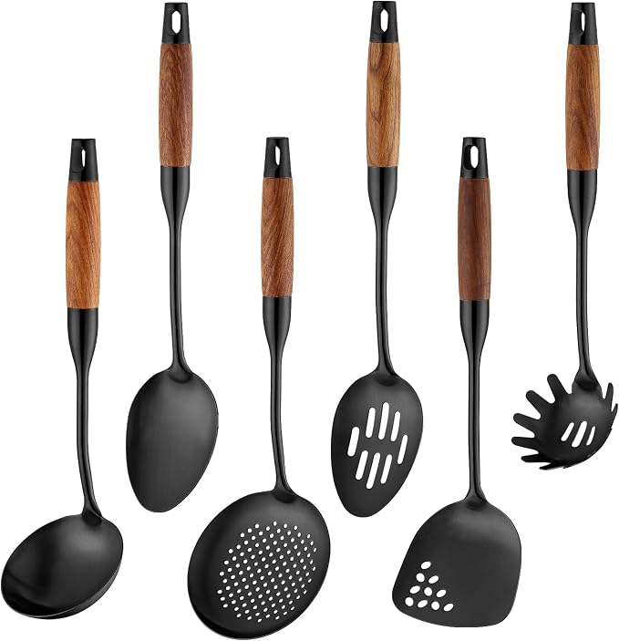 Izurok 18/10 Stainless Steel Kitchen Utensils Set, 6 Piece Cooking Utensils by IzurokBuynow