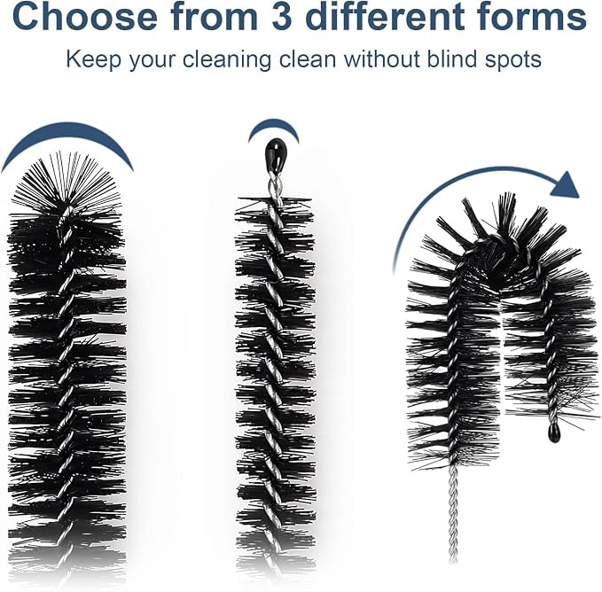 Ixiaoyoo Straw Cleaner Brush Set, 12 Pieces Botthle Cleaning Brush and Nylon - Image 3