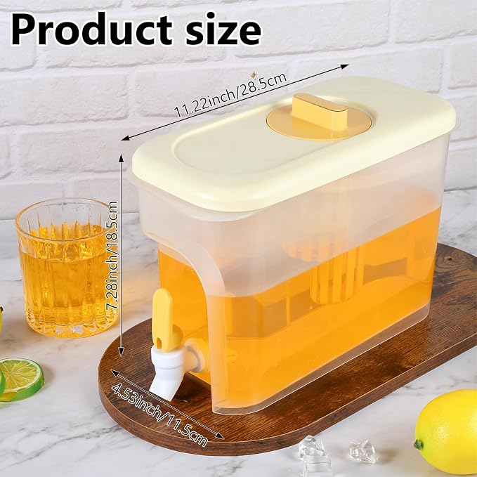 2Pack Drink Dispenser for Fridge 1 Gallon Beverage Liquid Drink Container - Image 2