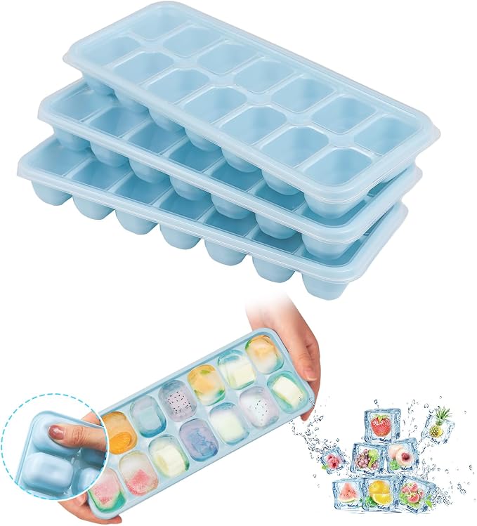 DOQAUS Ice Cube Trays 4 Pack, Easy Release & Pop out, LFGB and BPA Free - Image 7