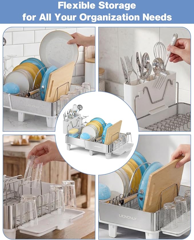 Dish Drying Rack, 304 Stainless Steel Expandable Dish Rack - Image 7