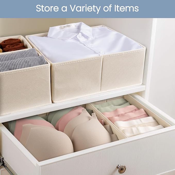 Criusia Drawer Organizer Clothes, 24 Pack Underwear Drawer Organizers, Foldable - Image 4