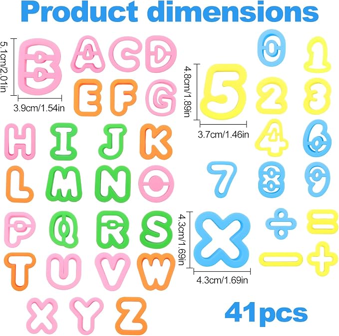 41PCS Alphabet Playdough Cutters - Image 2