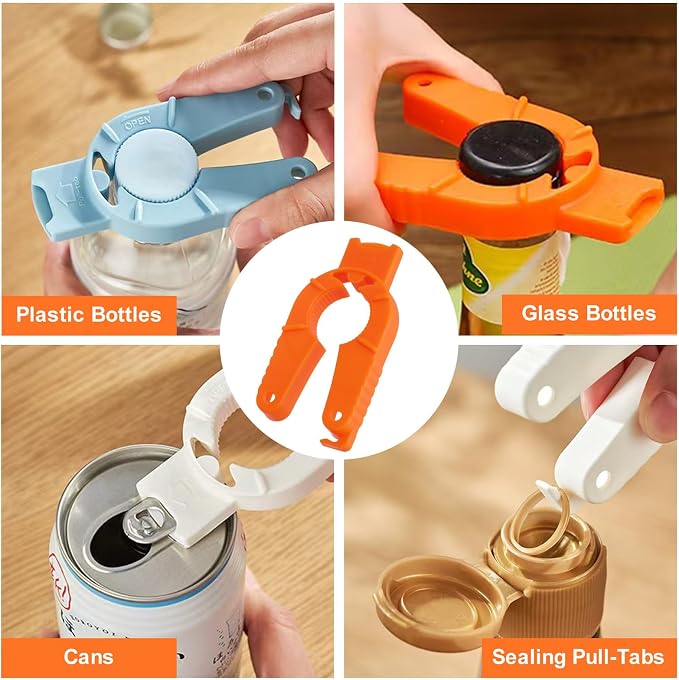 3 Pack Plastic Bottle Cap Opener, 3 in 1 Multi-Purpose Water Bottle Opener - Image 7