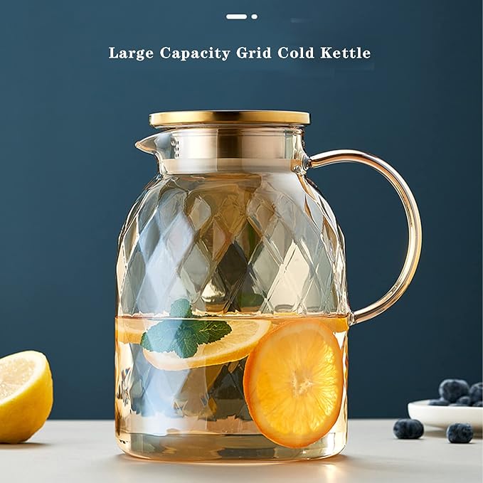 AEFPOYMXU 62oz Glass Pitcher - Image 2