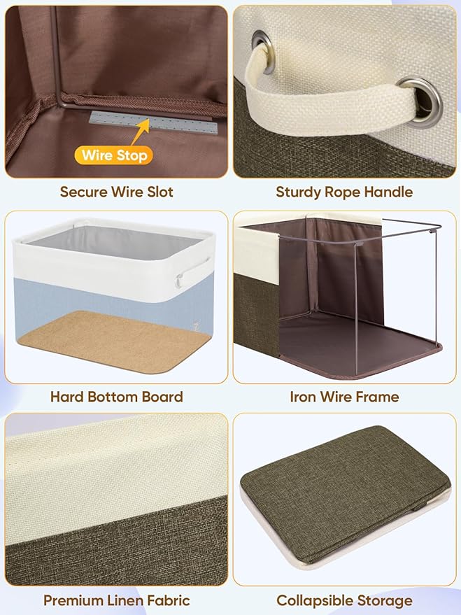 BALEINE 1 Pack Fabric Closet Storage Bins - Image 6