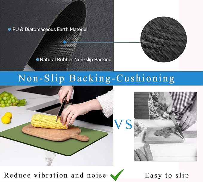 Dish Drying Mat for Kitchen Counter, Drying Mat for Dish Rack, Absorbent Hide - Image 6