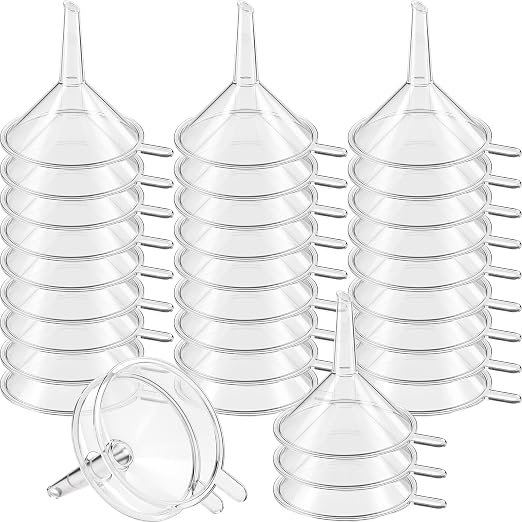 Hoolerry 200 Pcs Small Funnel for Filling Small Bottles Clear Plastic Mini - Image 8