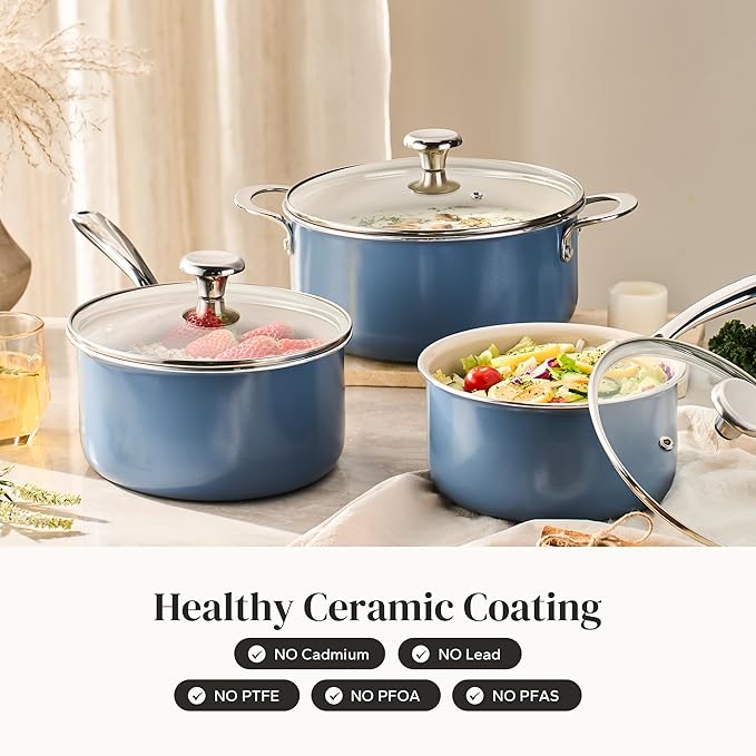 Redchef Non-stick Stock Pots Set 5QT, Sauce Pan - Image 4